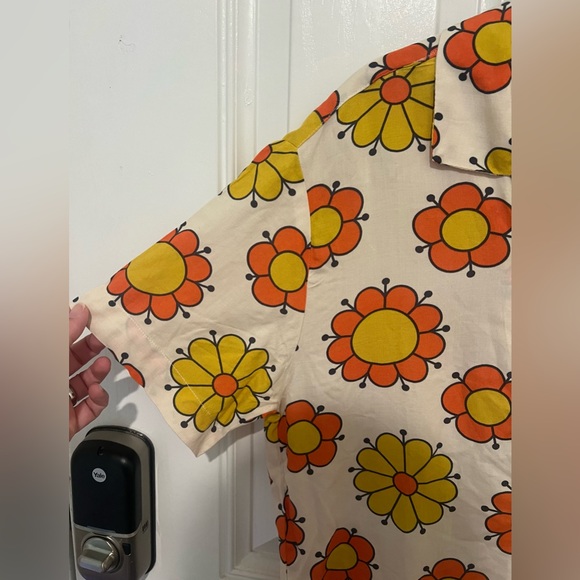 Denim & Flower Ricky Singh Retro Style 70s Inspired Floral Shirt Sz Small - Picture 3 of 7